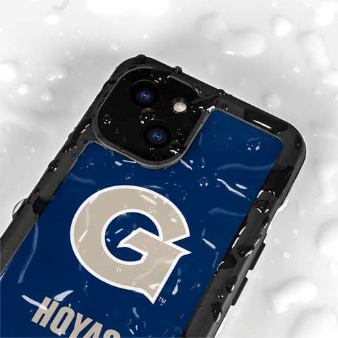 Georgetown University Large Logo iPhone 15 Plus Waterproof Case